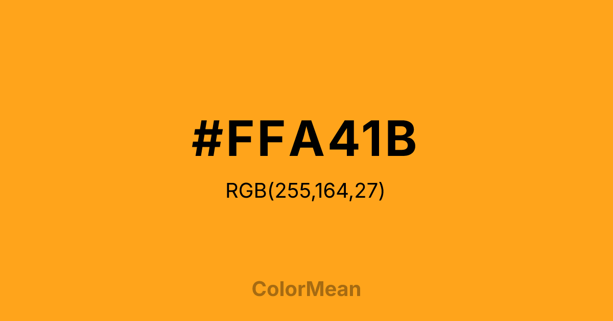 #FFA41B color swatch