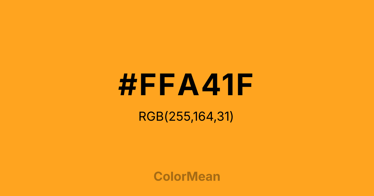 #FFA41F color swatch