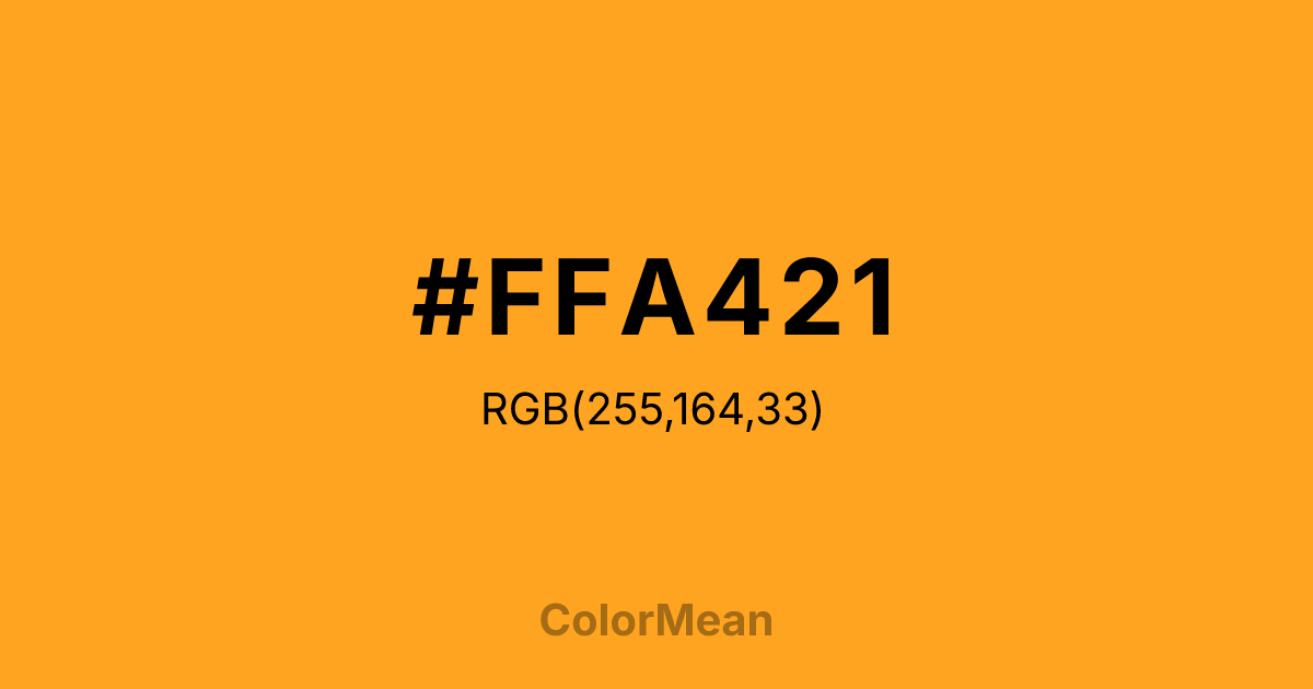 #FFA421 color swatch