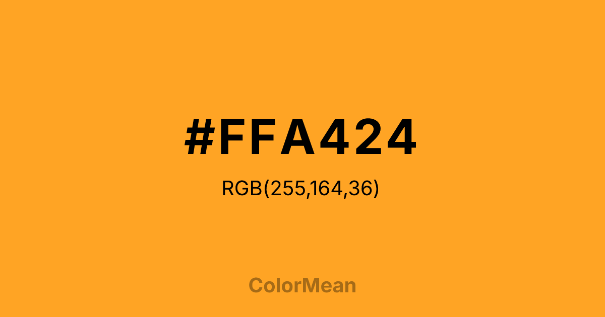 #FFA424 color swatch
