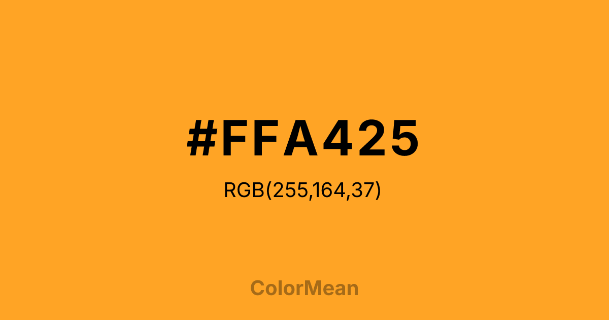 #FFA425 color swatch
