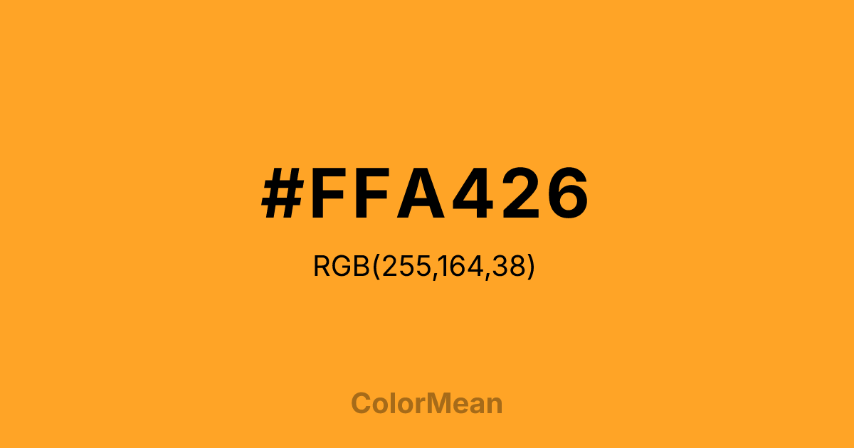 #FFA426 color swatch