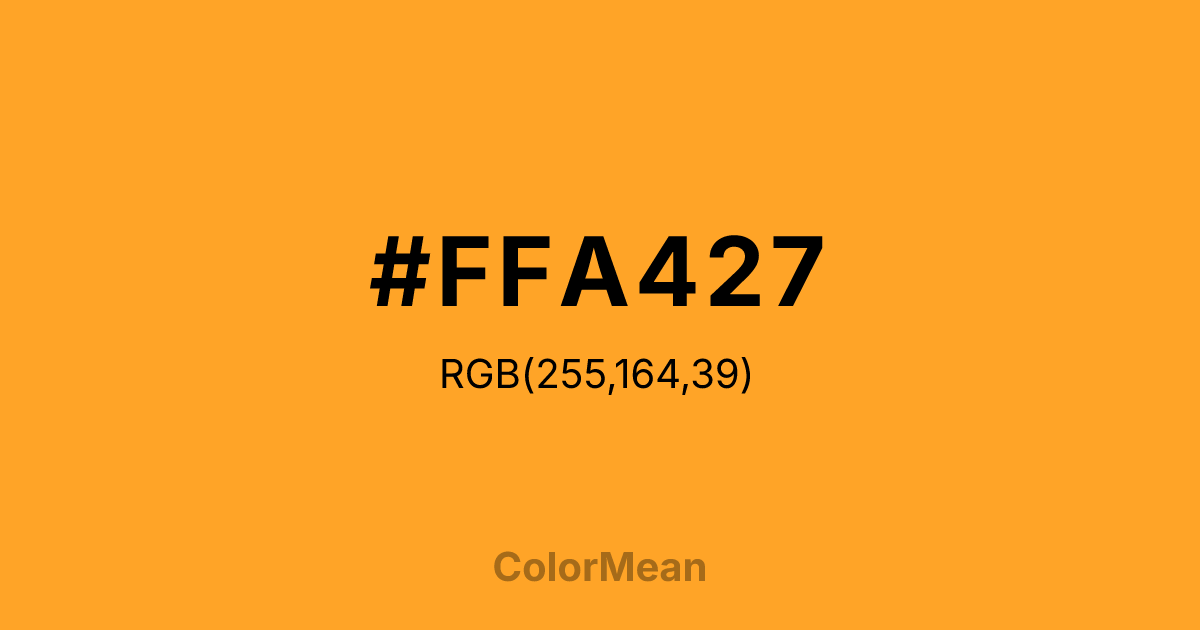 #FFA427 color swatch