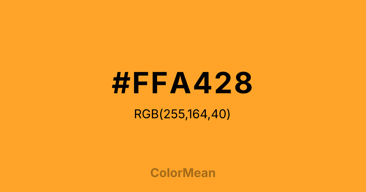 #FFA428 color swatch