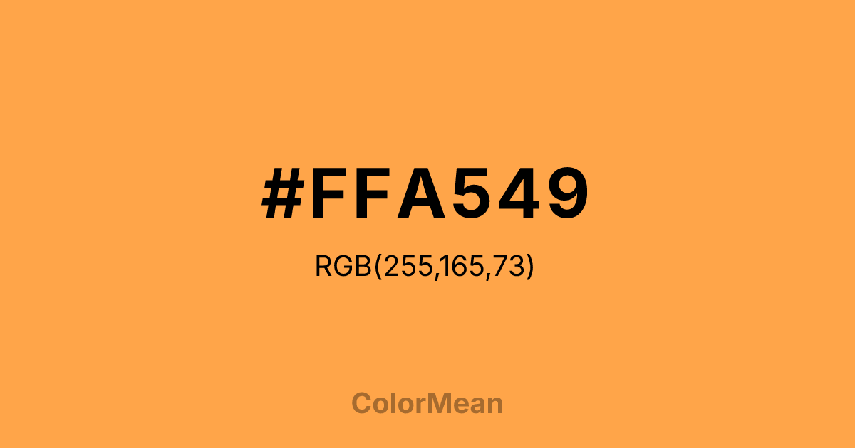 #FFA549 color swatch