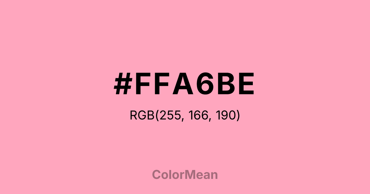 #FFA6BE color swatch