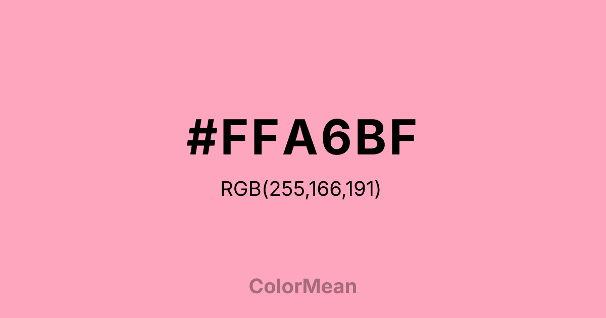 #FFA6BF color swatch