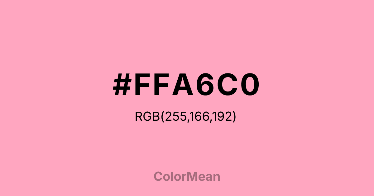#FFA6C0 color swatch