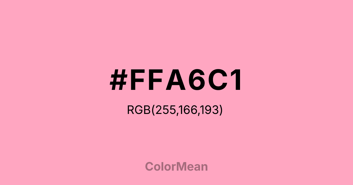 #FFA6C1 color swatch