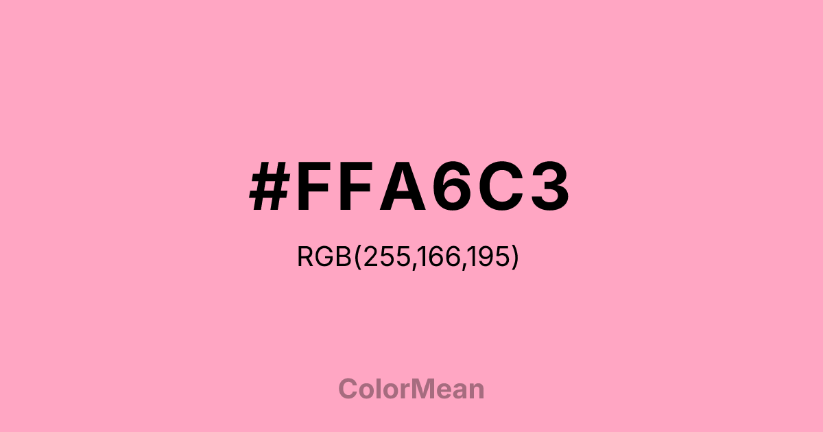 #FFA6C3 color swatch
