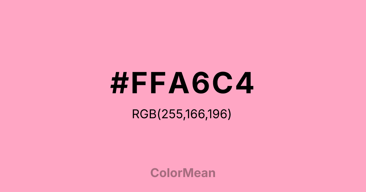 #FFA6C4 color swatch