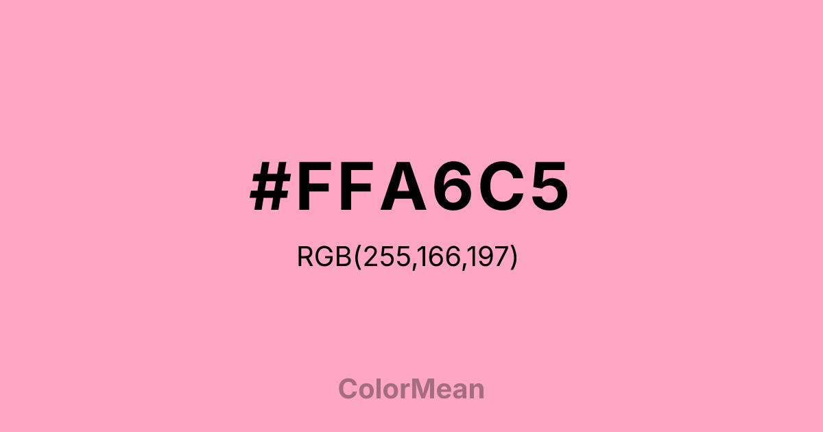 #FFA6C5 color swatch