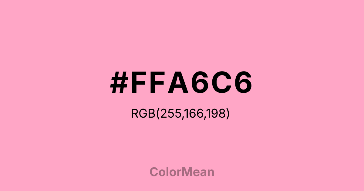 #FFA6C6 color swatch