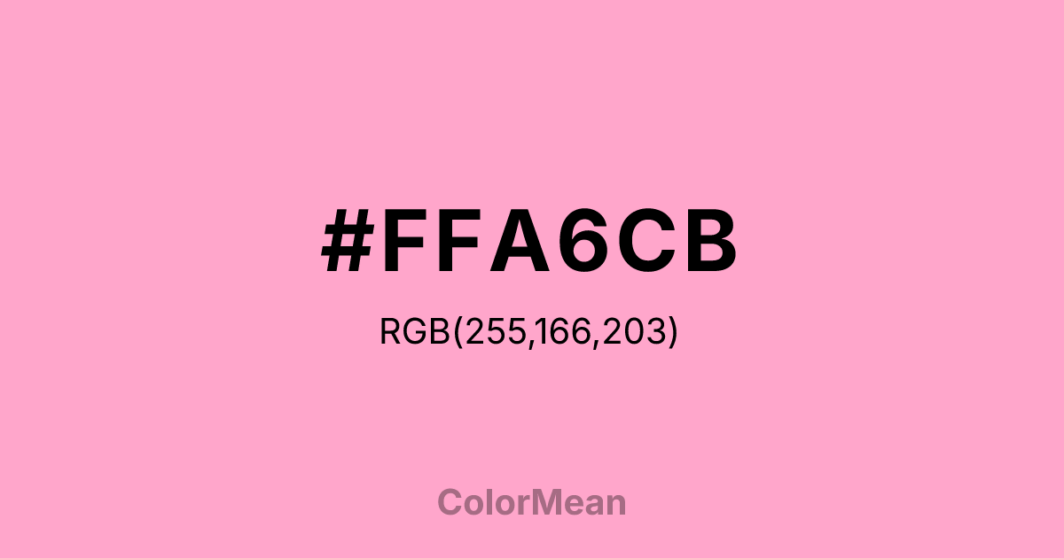 #FFA6CB color swatch