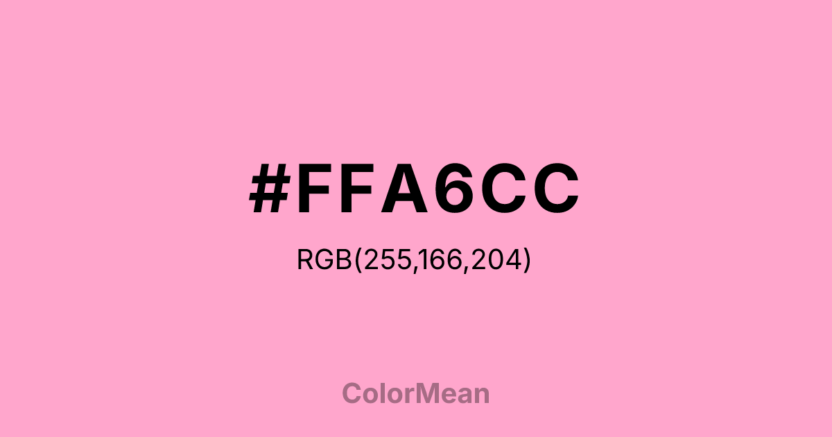 #FFA6CC color swatch