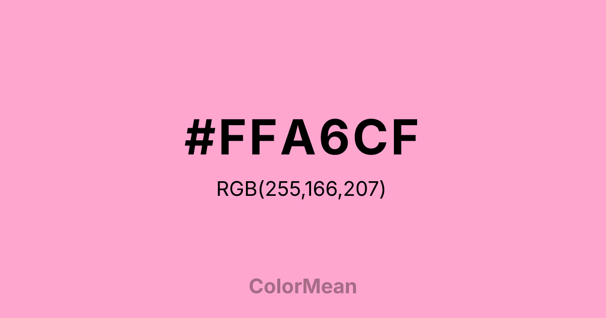 #FFA6CF color swatch