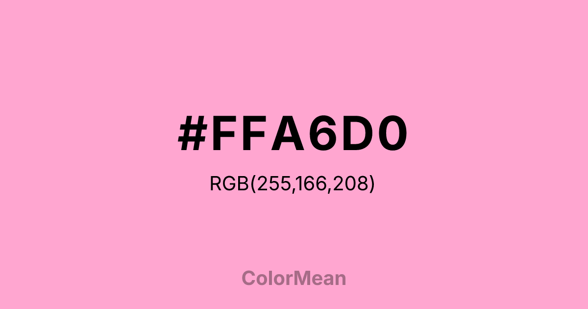 #FFA6D0 color swatch