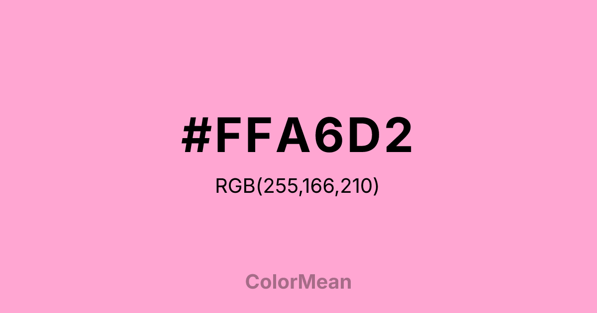 #FFA6D2 color swatch