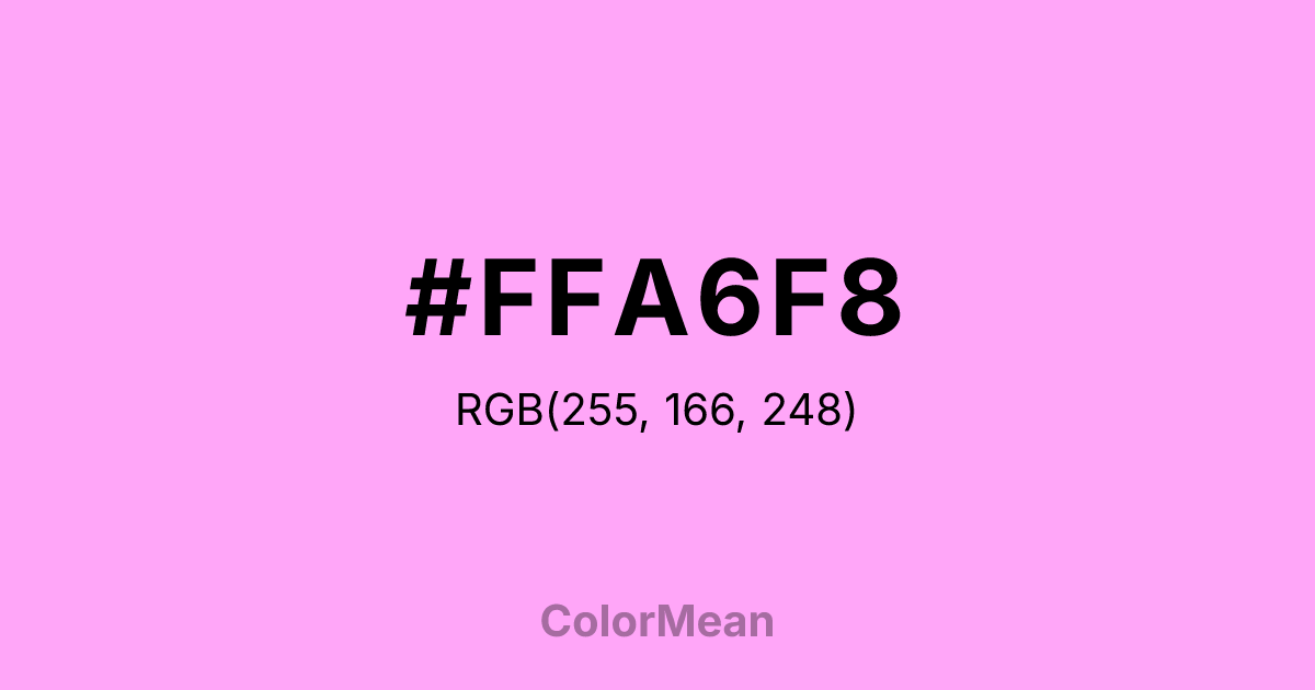 #FFA6F8 color swatch