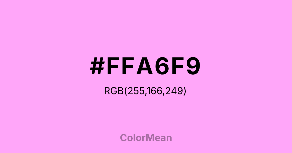 #FFA6F9 color swatch