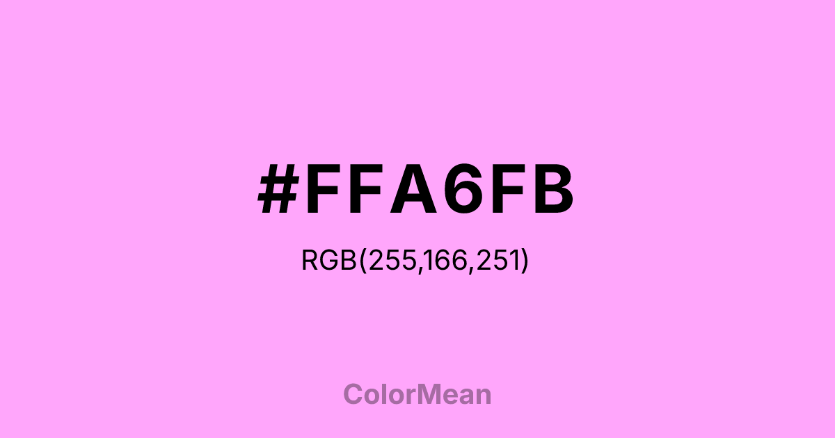 #FFA6FB color swatch