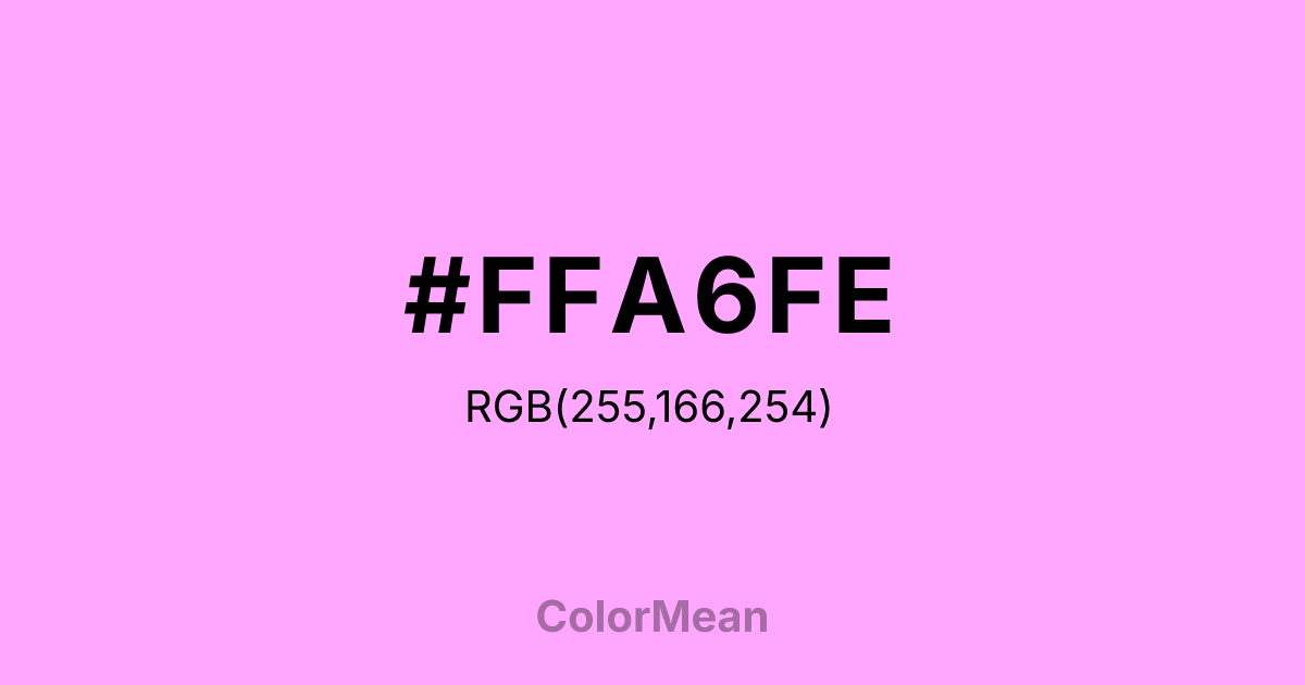 #FFA6FE color swatch