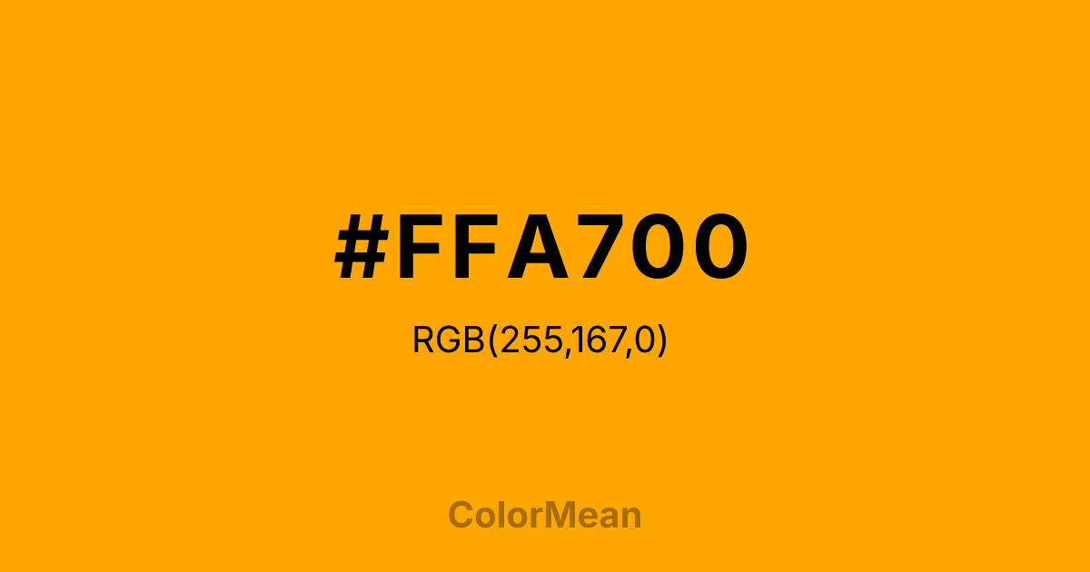 #FFA700 color swatch