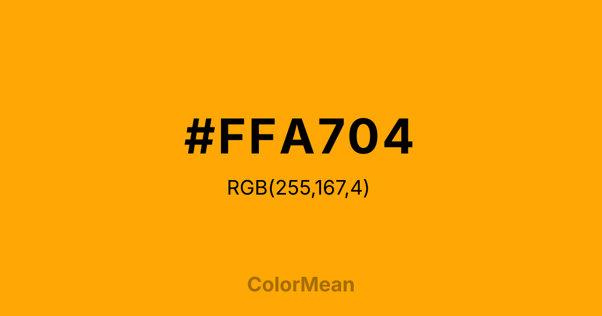 #FFA704 color swatch