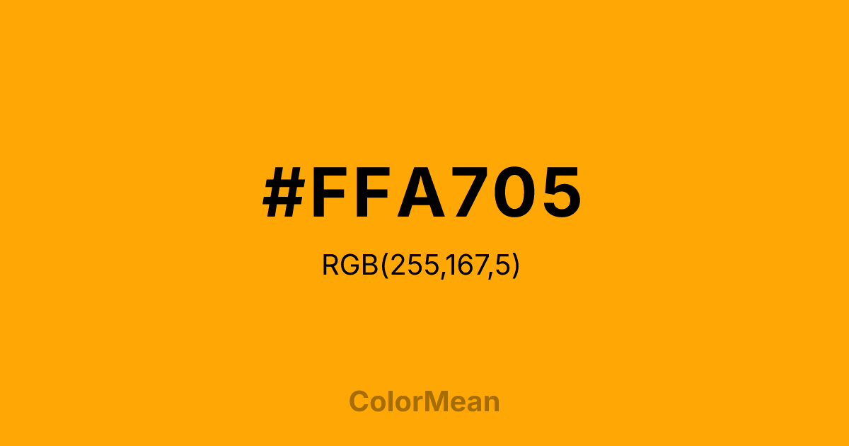 #FFA705 color swatch