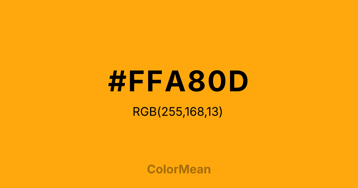 #FFA80D color swatch