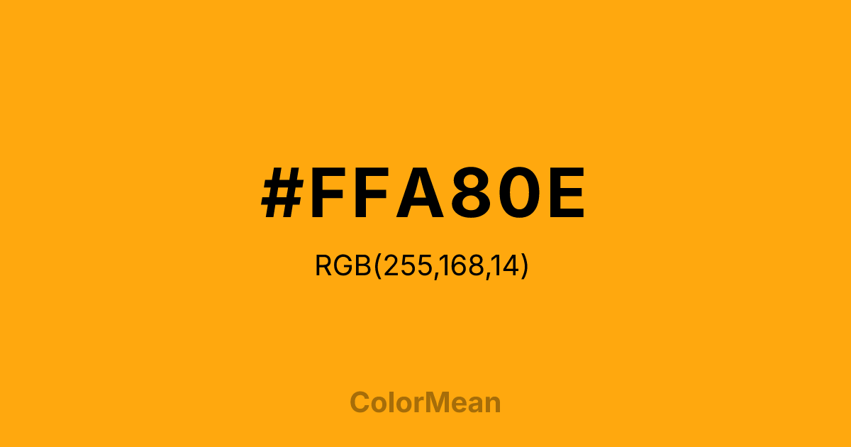 #FFA80E color swatch