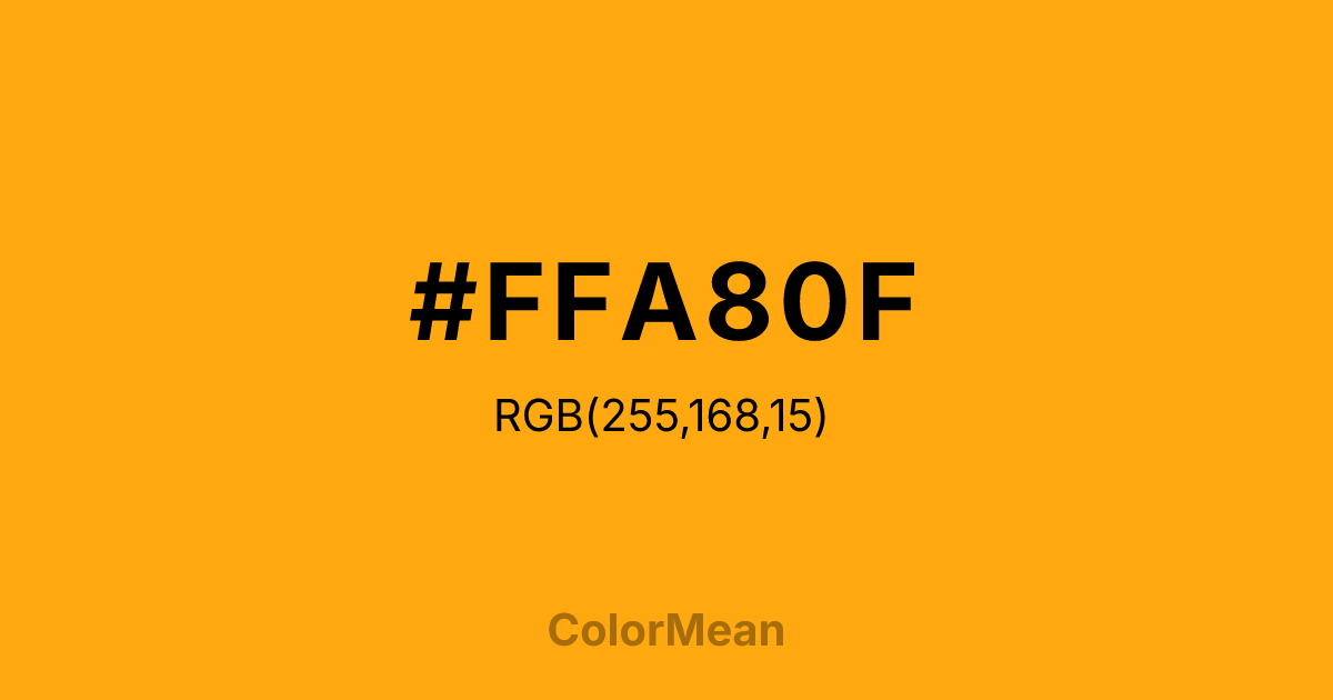 #FFA80F color swatch