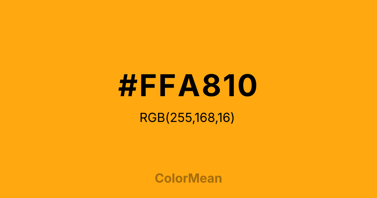 #FFA810 color swatch