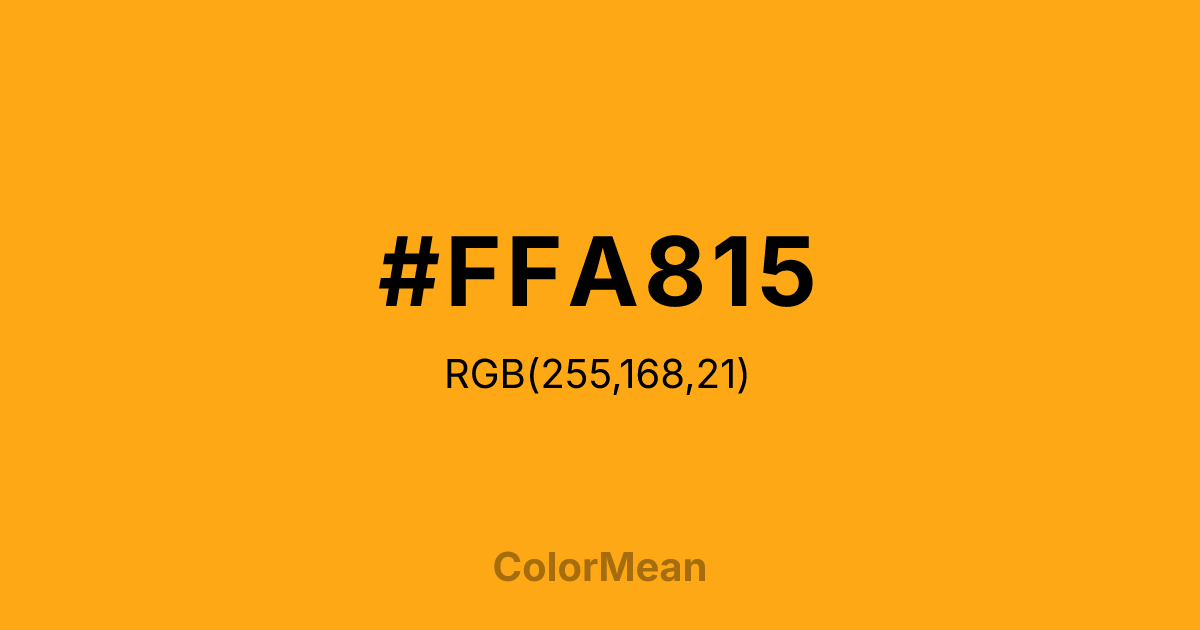 #FFA815 color swatch