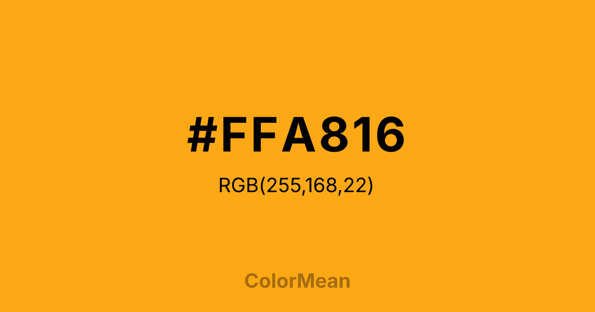 #FFA816 color swatch