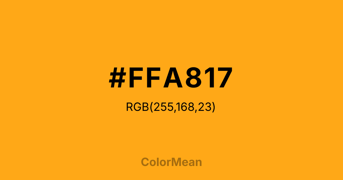 #FFA817 color swatch