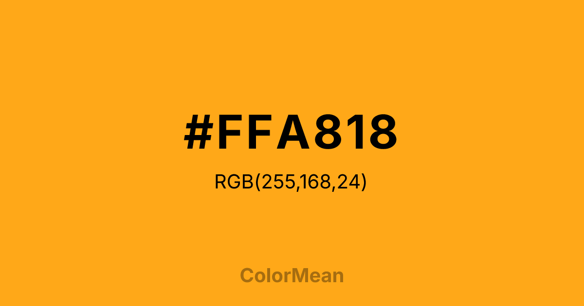 #FFA818 color swatch