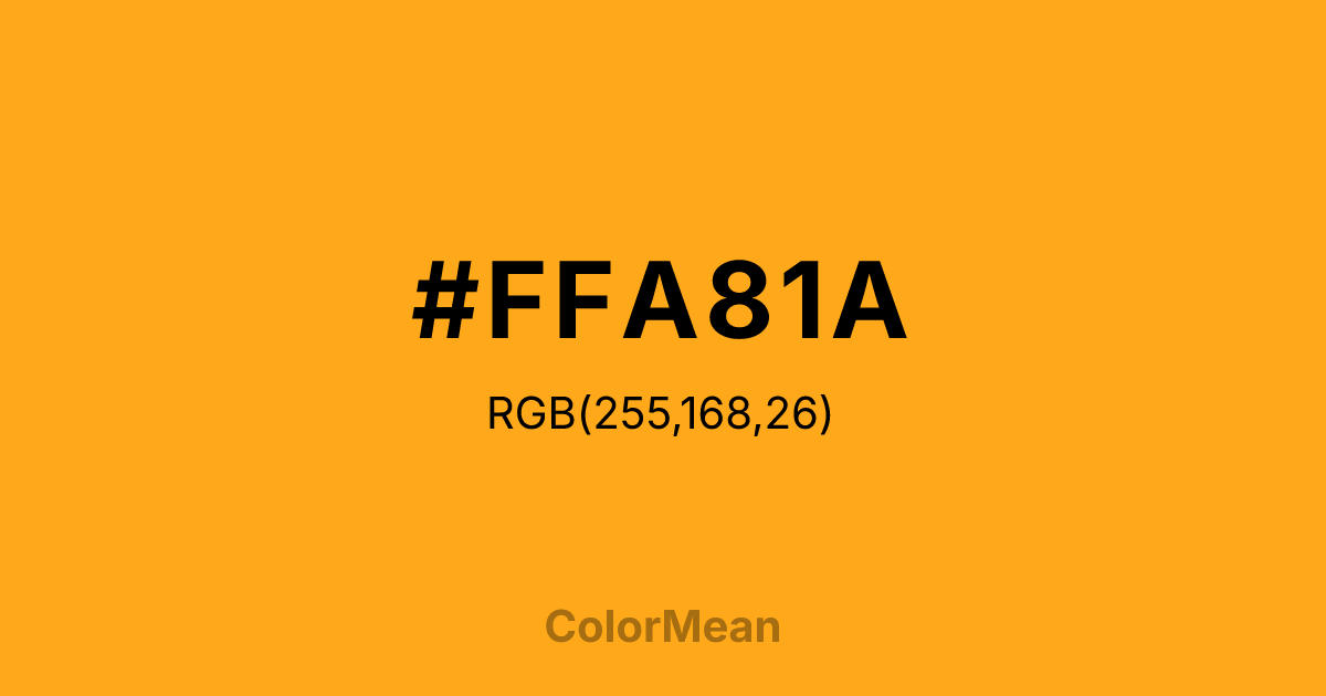 #FFA81A color swatch