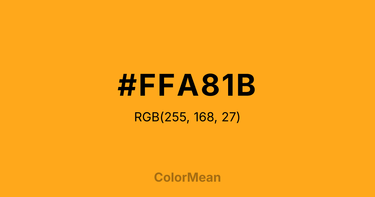 #FFA81B color swatch