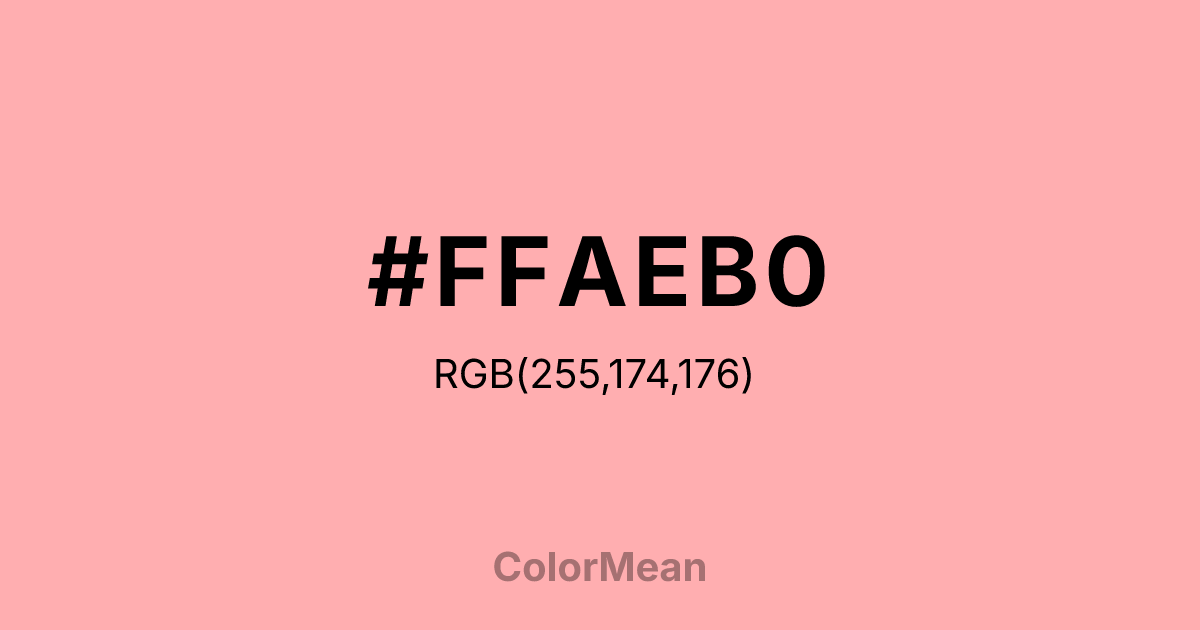 #FFAEB0 color swatch