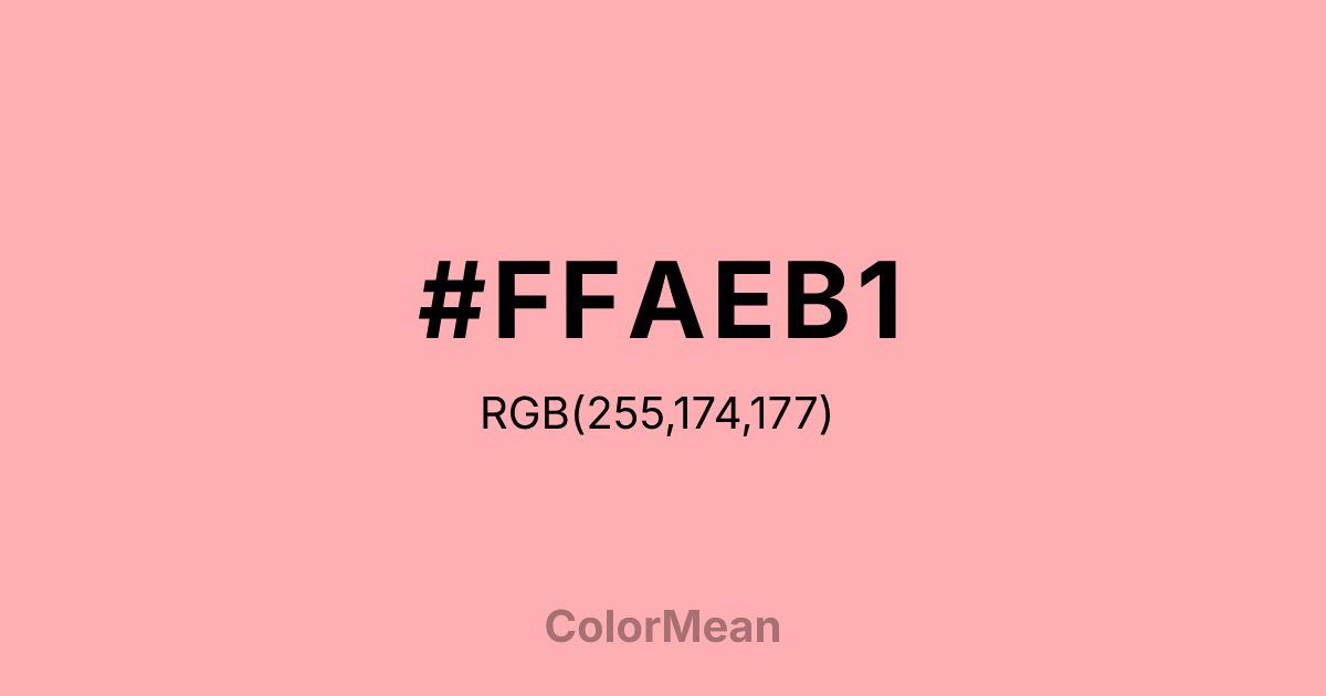 #FFAEB1 color swatch