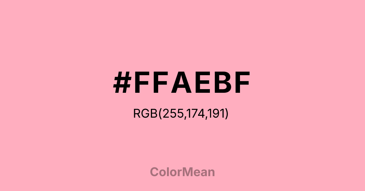 #FFAEBF color swatch