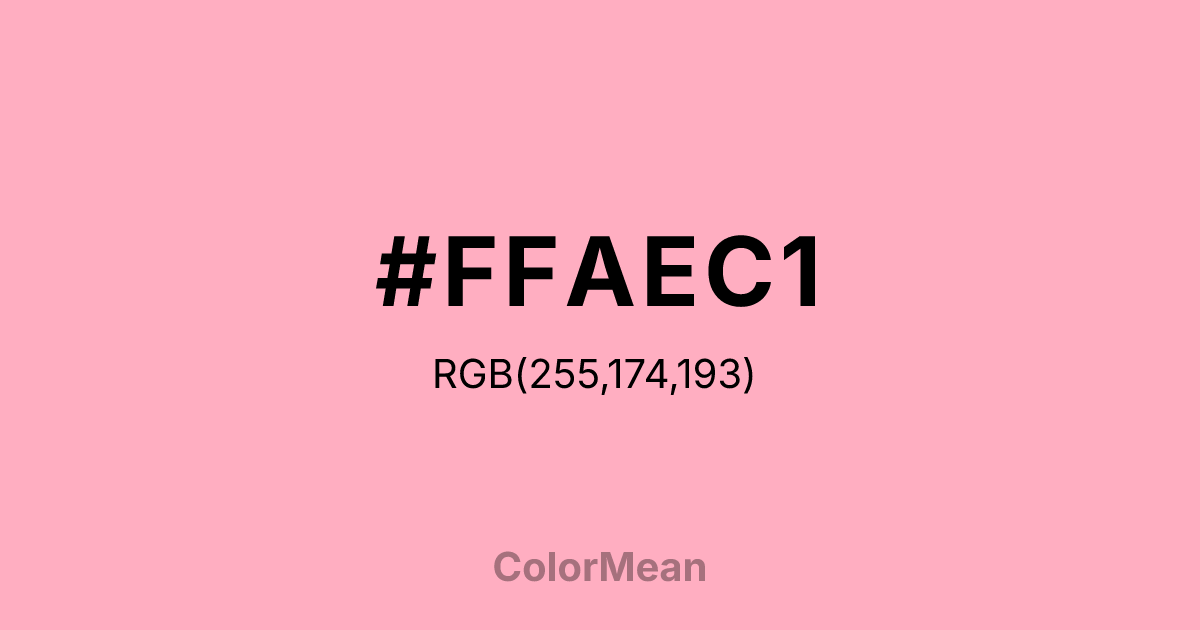 #FFAEC1 color swatch