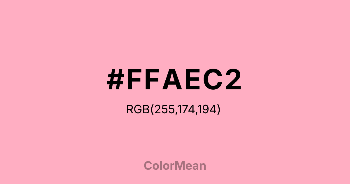 #FFAEC2 color swatch