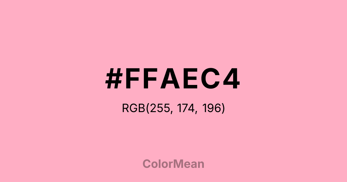 #FFAEC4 color swatch