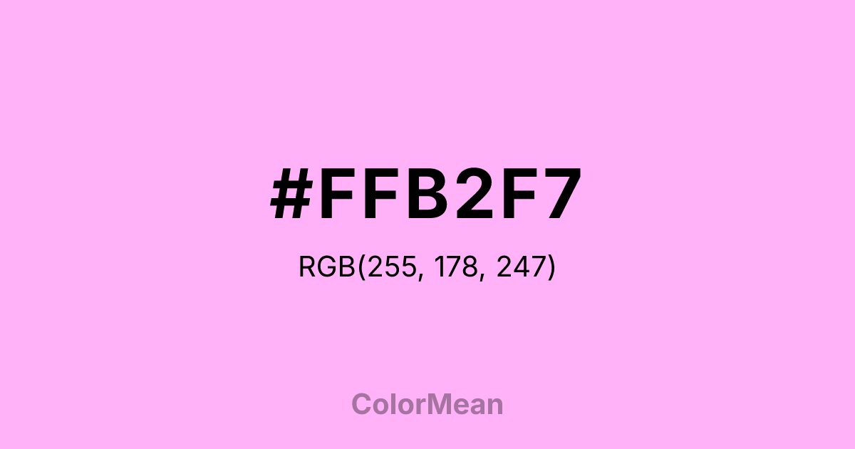 #FFB2F7 color swatch
