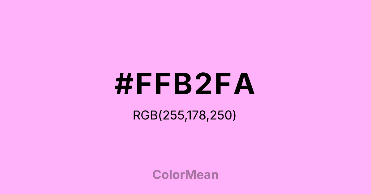 #FFB2FA color swatch