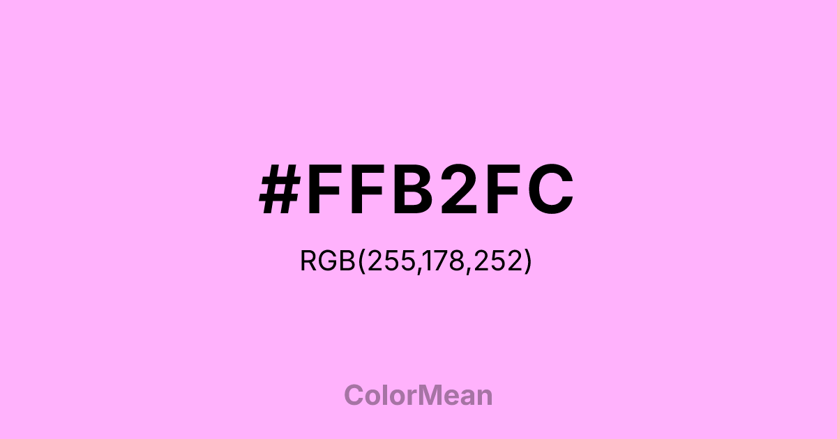 #FFB2FC color swatch