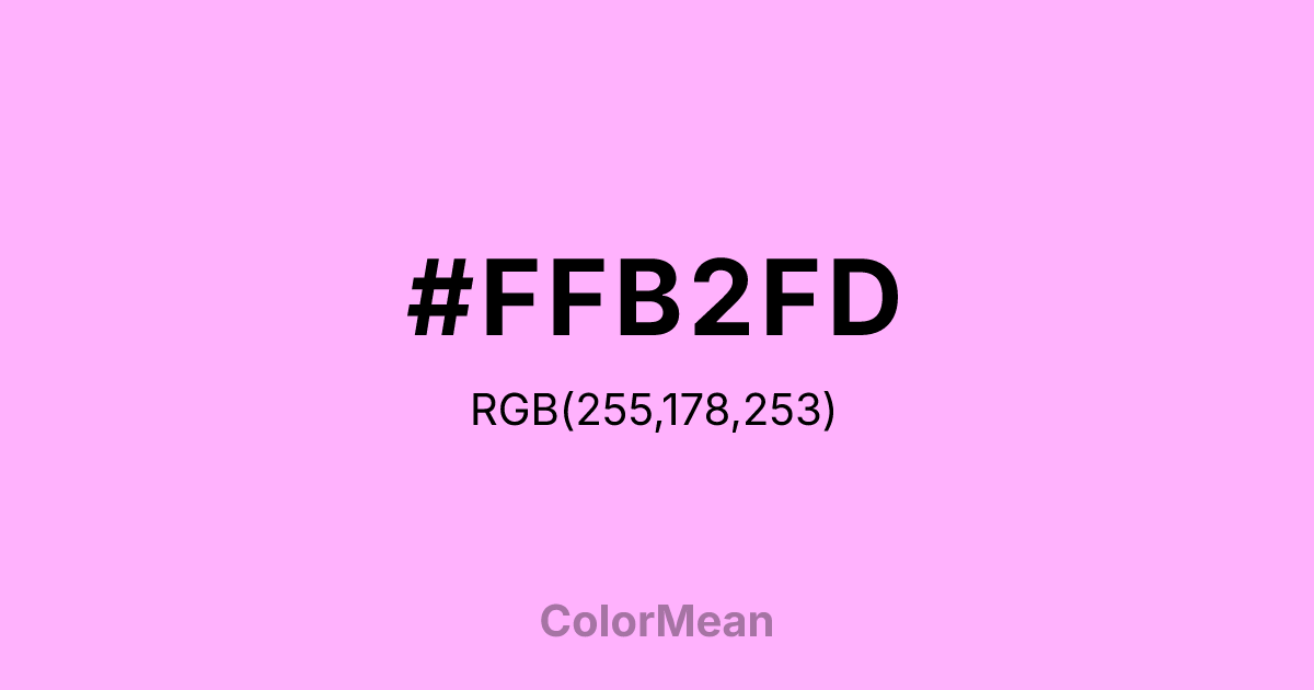 #FFB2FD color swatch