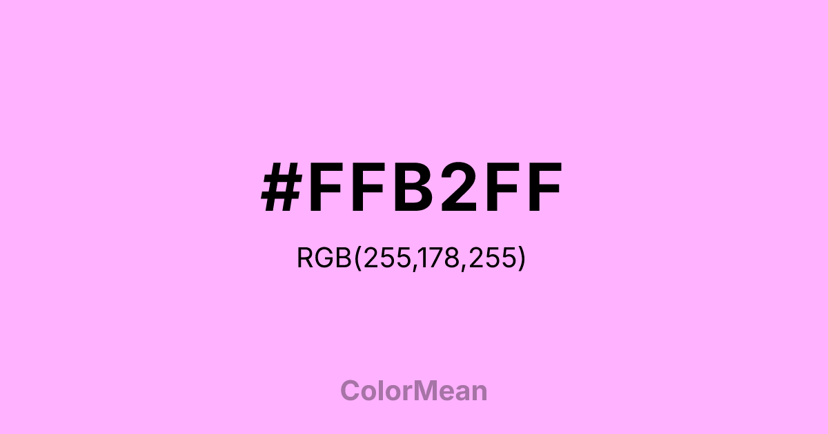 #FFB2FF color swatch